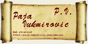 Paja Vukmirović vizit kartica